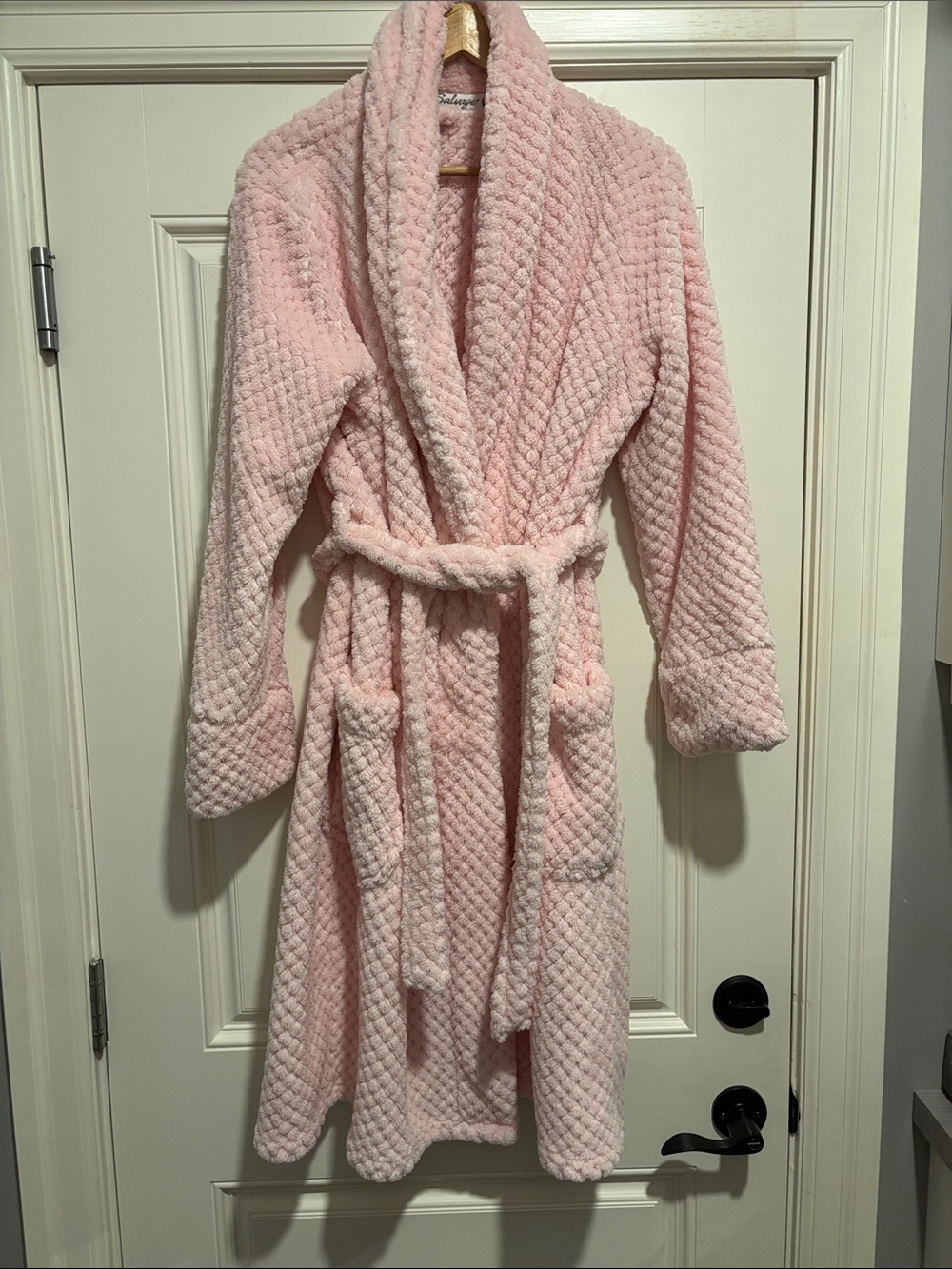 Plush Pink P.J. Salvage  Robe with Shawl Collar